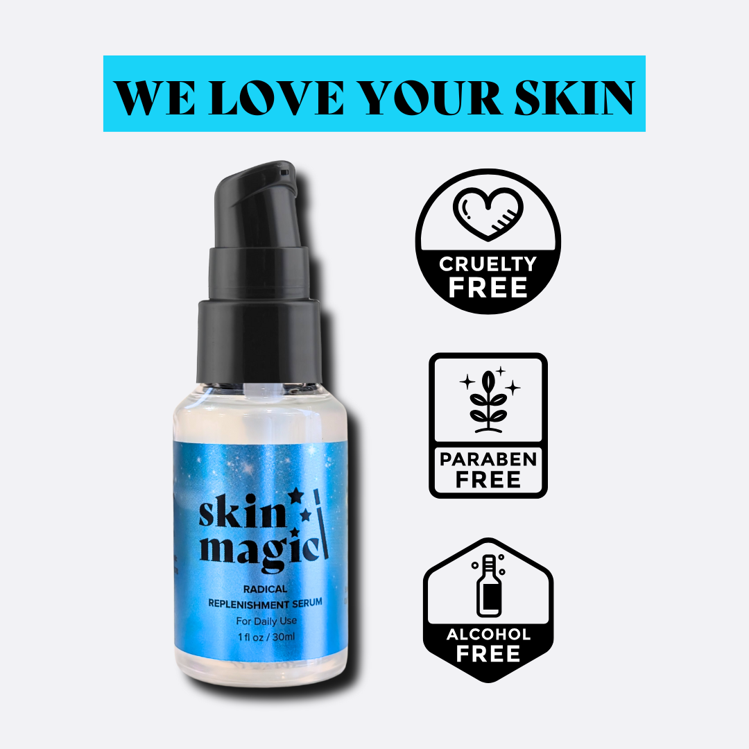 the radical replenishment serum is cruelty free, alcohol free and paraben free